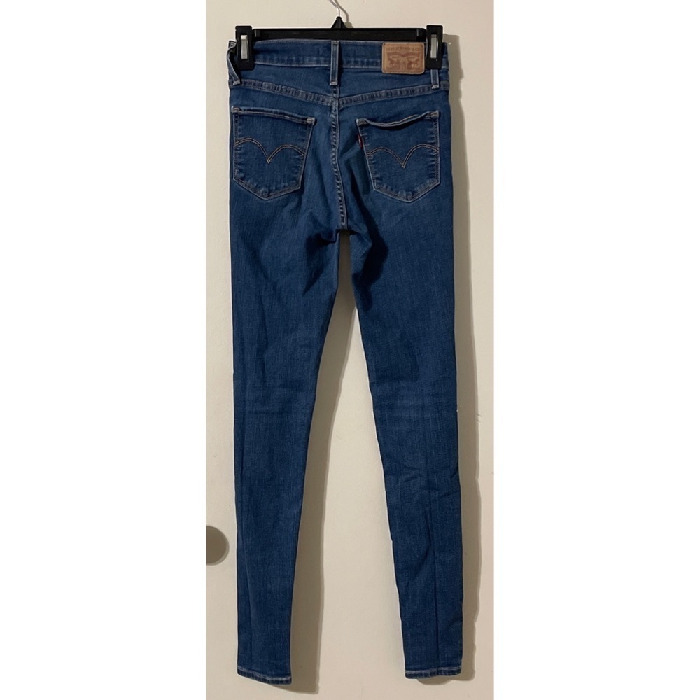 Girl's Levi's 720 High Rise Super Skinny Distressed Jeans Size 24 Waist - Picture 4 of 6